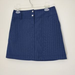 Annika Blue Plaid Golf Skirt with built in shorts, Size 2
